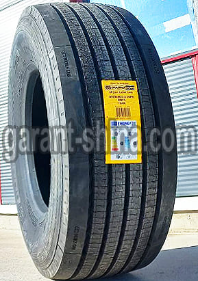 Double Coin RR215 (рулевая) 385/65 R22.5 164K 24PR - Фото реальной шины с этикеткой